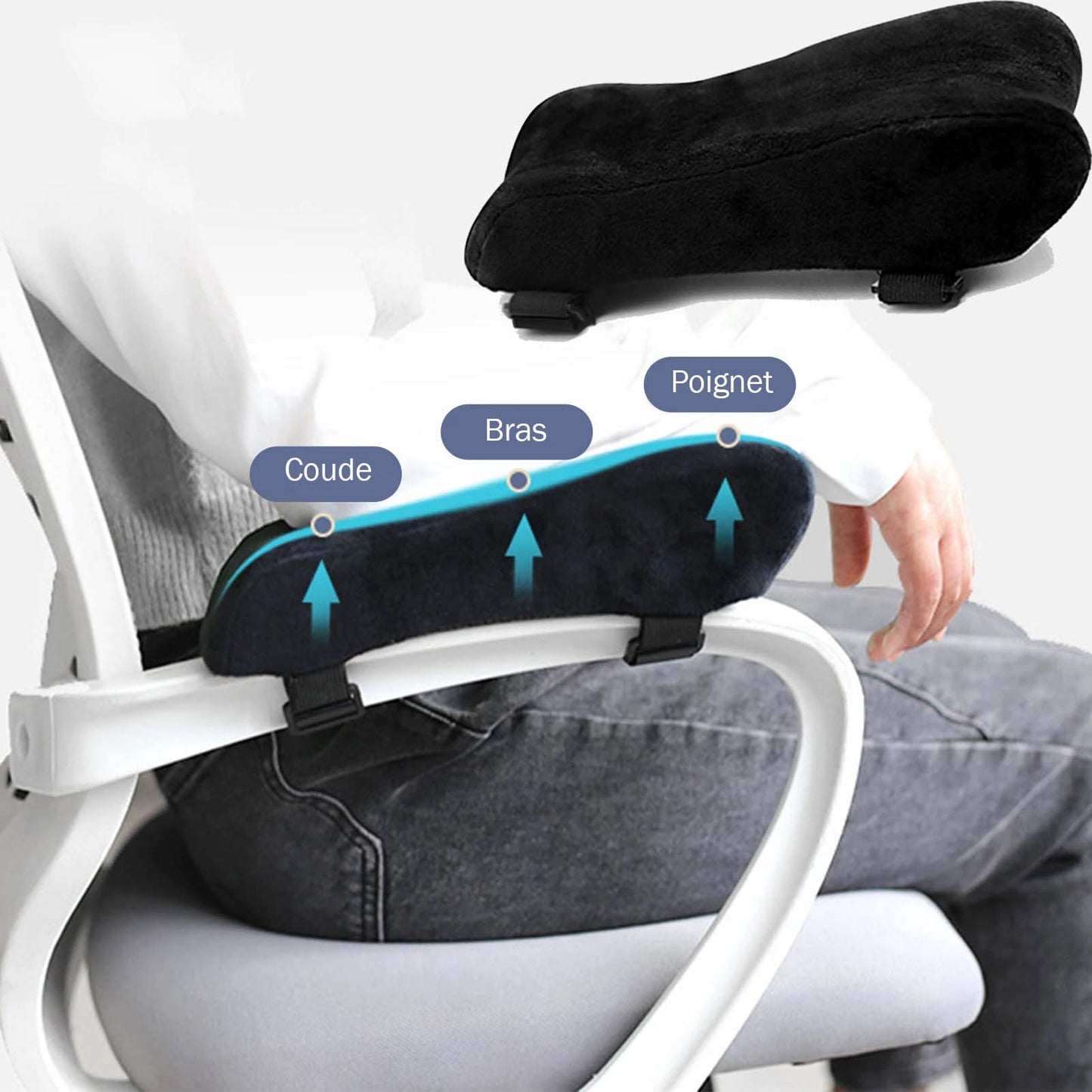 Coussin de soutien de Bras pour chaise - Smooth™