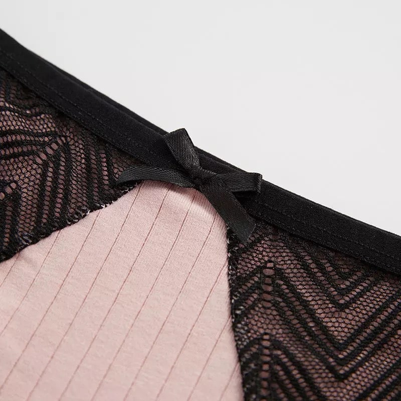 Sous-vêtements en dentelle pour filles, culotte taille basse en pur coton, respirante, sans couture - CottonPanties™