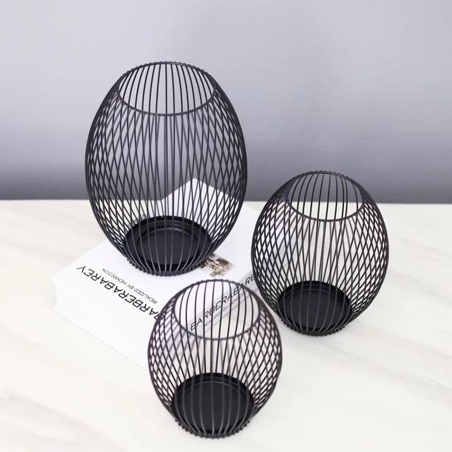 Bougeoir en fer creux - CandleCage™