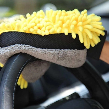 Microfiber chenille car wash gloves, wax brush, double-sided car care glove - CarWash™