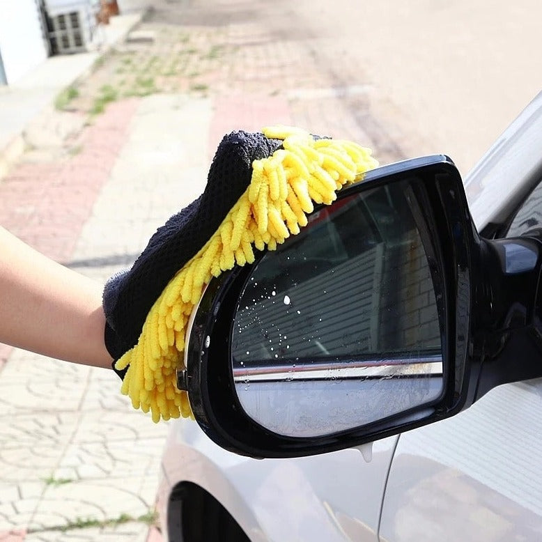 Microfiber chenille car wash gloves, wax brush, double-sided car care glove - CarWash™