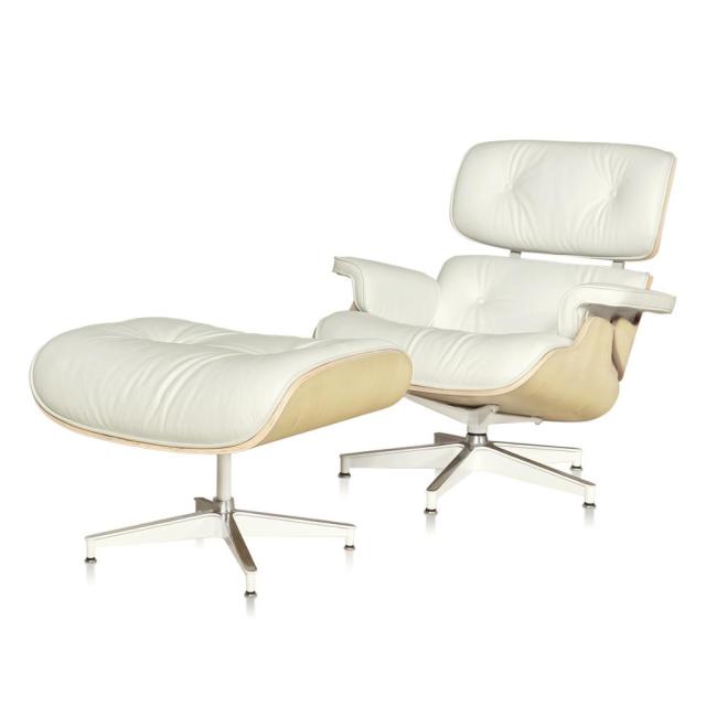Fauteuil Long Ottoman Pivotant en Bois & Cuir - Woogle™
