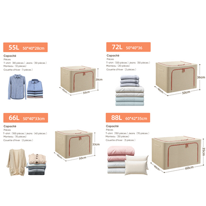 Boîte de rangement pliable de vêtements en tissu Oxford - ClothingBox™