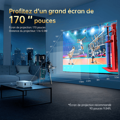 Mini projecteur portable 1920x1080P 170 pouces - NatifProd™ - Le Grenier Parisien