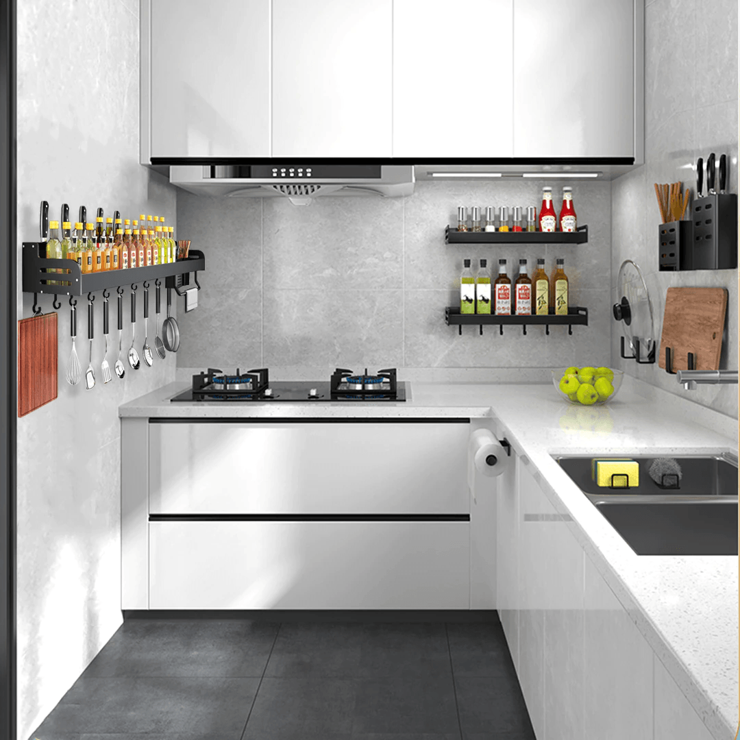 Etagère de rangement en aluminium de cuisine pour épices - Cooklean™ - Le Grenier Parisien