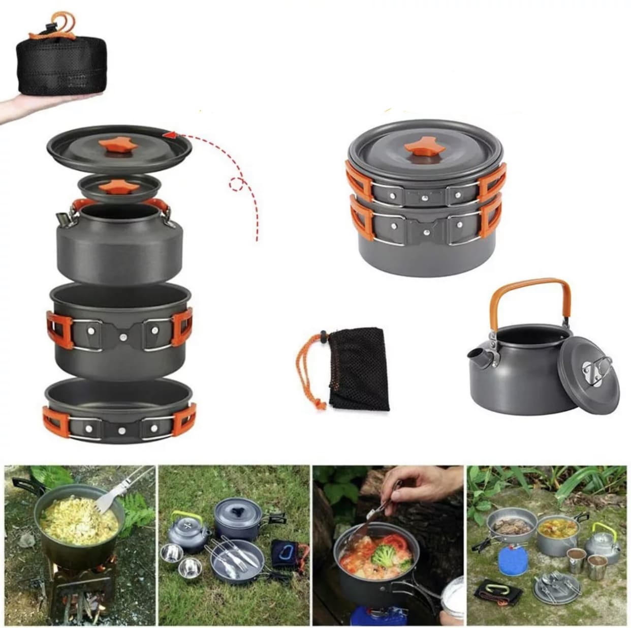 Cookware kit for camping, travel, hiking, picnics - TravelCooking™