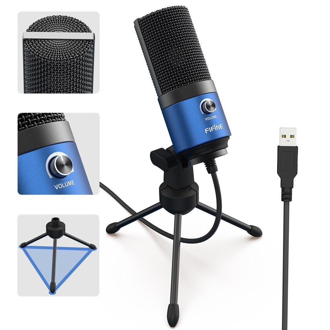 Microphone USB d'enregistrement à condensateur en métal - Fifine™ - Le Grenier Parisien