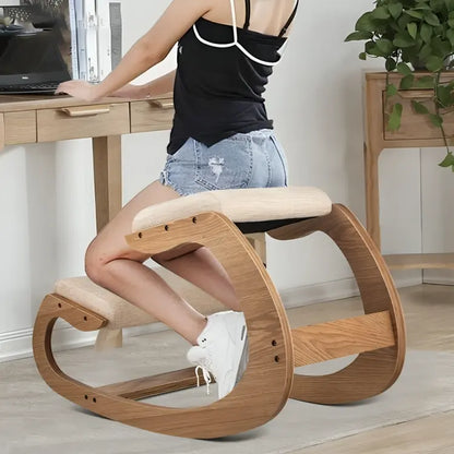 fauteuil ergonomique à genoux en chêne blanc - KneelingStool