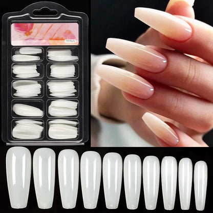 Faux Ongles Naturels à Coller - Strass On™
