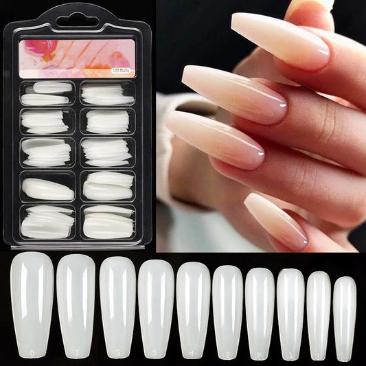 Faux Ongles Naturels à Coller - Strass On™