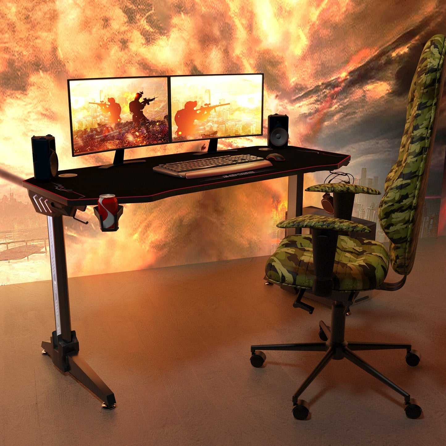 Table de Gaming avec éclairage LED RGB - LightingDesk™