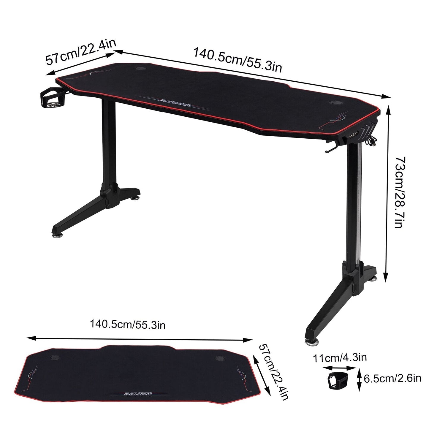 Table de Gaming avec éclairage LED RGB - LightingDesk™