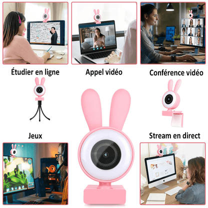 Webcam Lapin Rose 1080P - Rabbitcam™