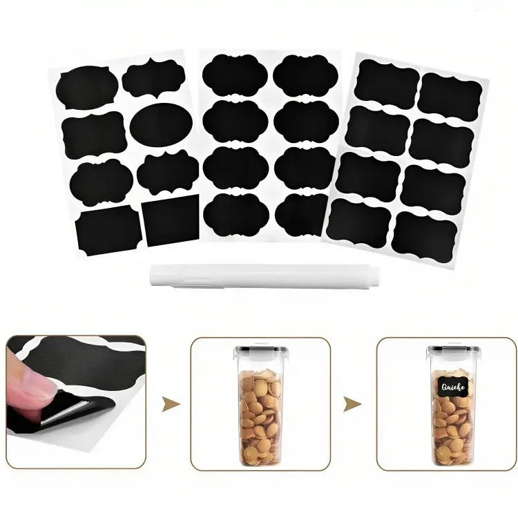 Personnalisez vos espaces de rangement avec nos stickers réinscriptibles pour KitchenBox™