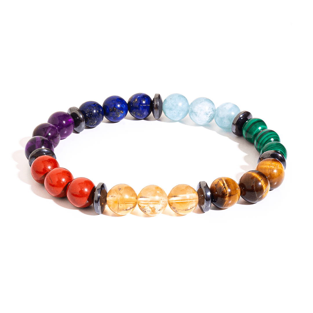 BRACELET 7 CHAKRAS EN PIERRES NATURELLES CERTIFIÉES DE QUALITÉ PREMIUM - Le Grenier Parisien