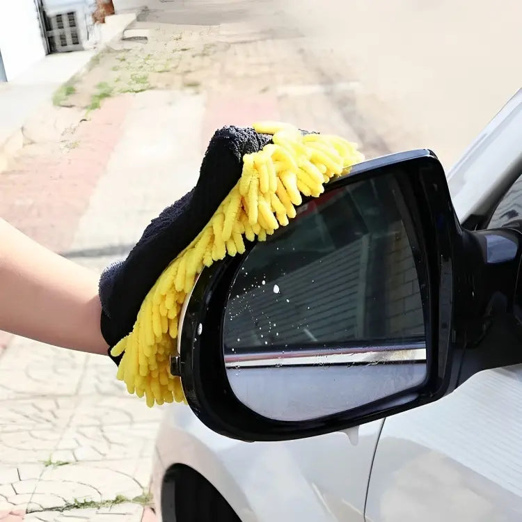 Gants chenille en microfibre pour lavage de voiture - Éliminer les taches