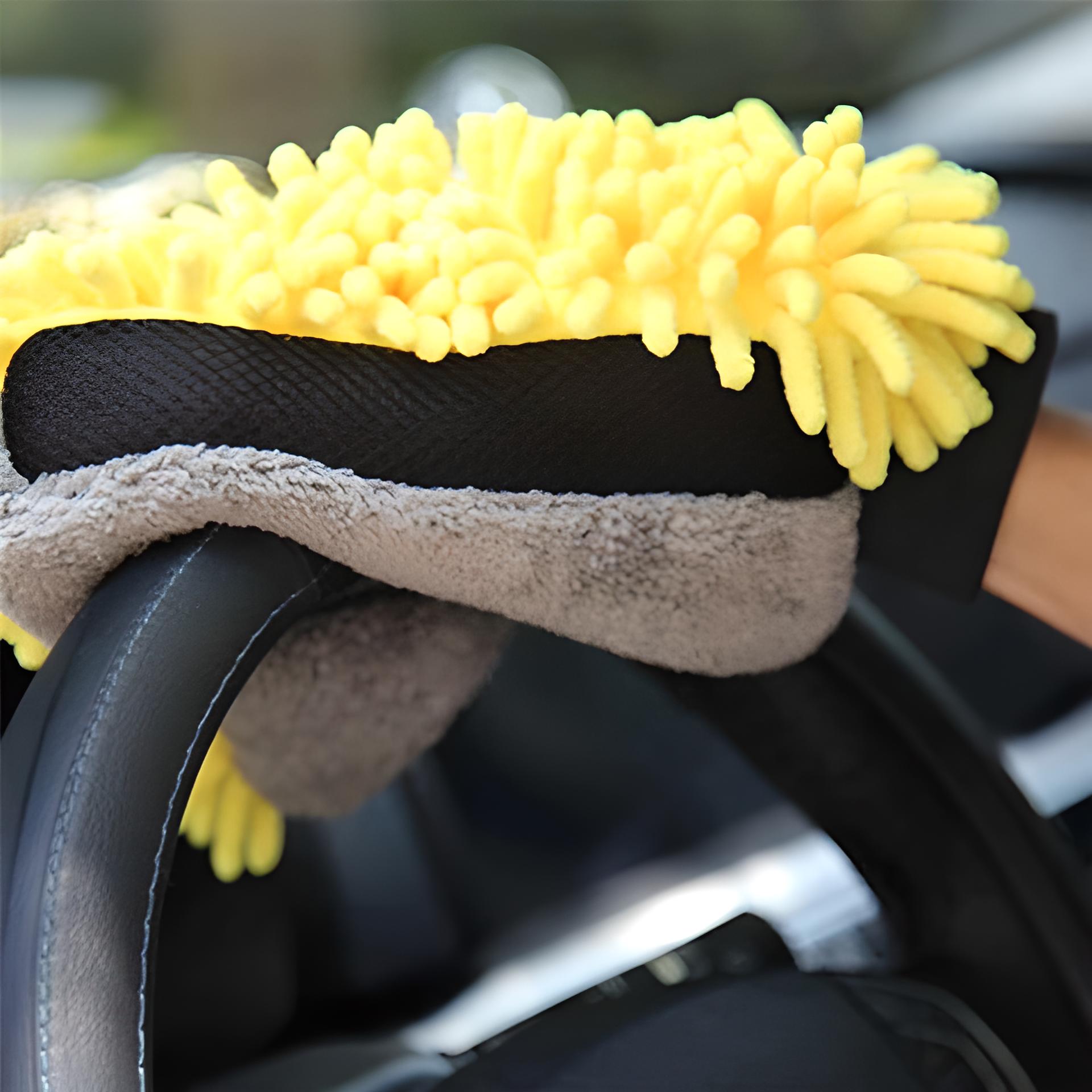 Gants chenille en microfibre pour lavage de voiture - Gant multifonctions