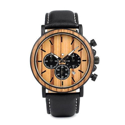 Montre mécanisme en bois noble - Robuste Aucaria - Le Grenier Parisien