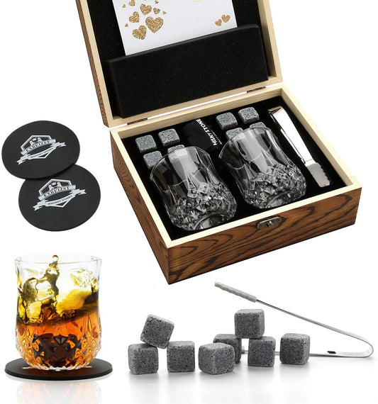 Coffret cadeau de pierres et verres à whisky - AMBROISIE