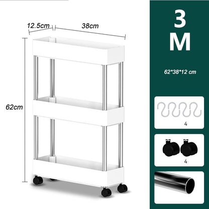 Étagère de rangement mobile pour cuisine et salle de bain - LAYKA™