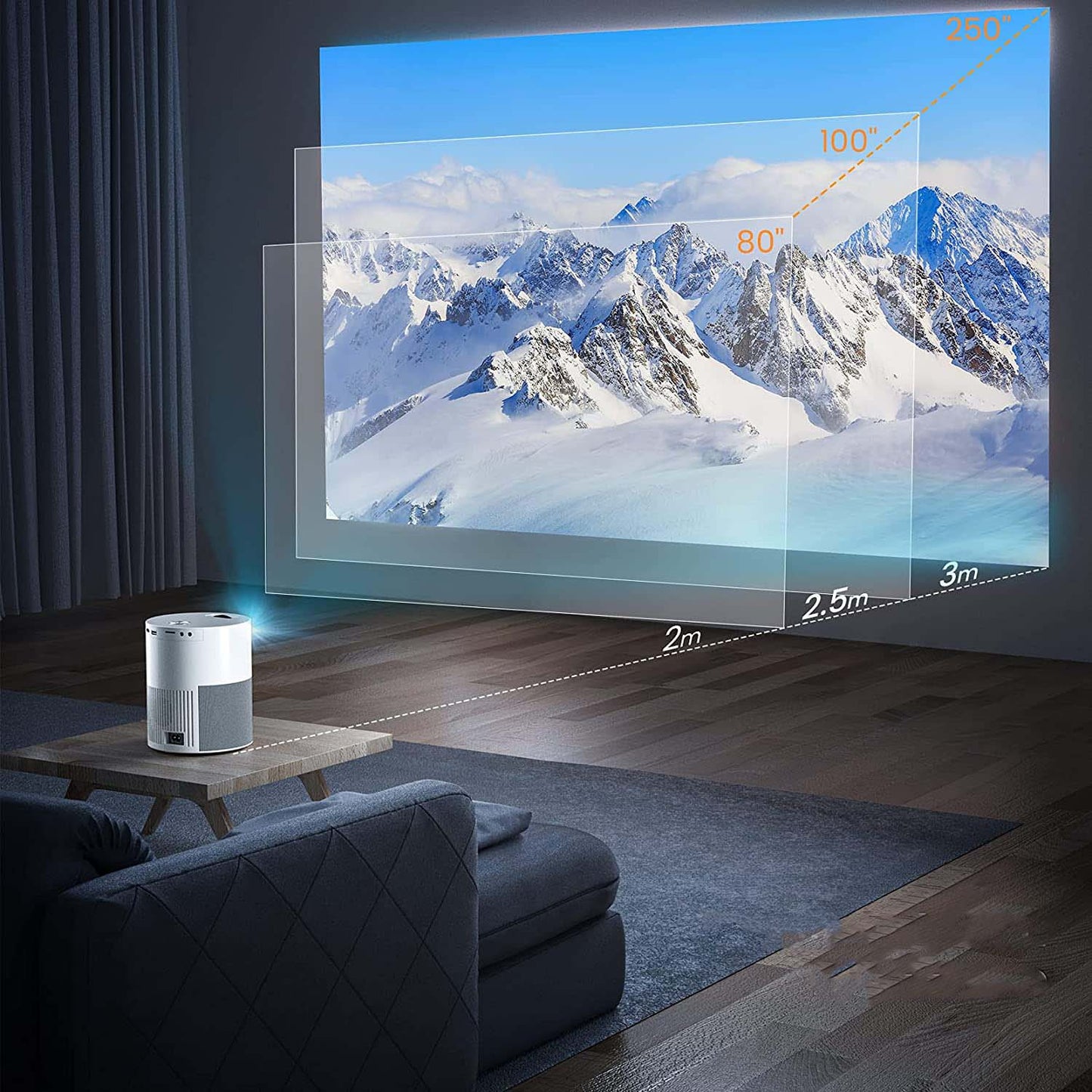 Mini projecteur Android LED 1080P à 4K, Bluetooth, 5000 Lumen - Prodroid™