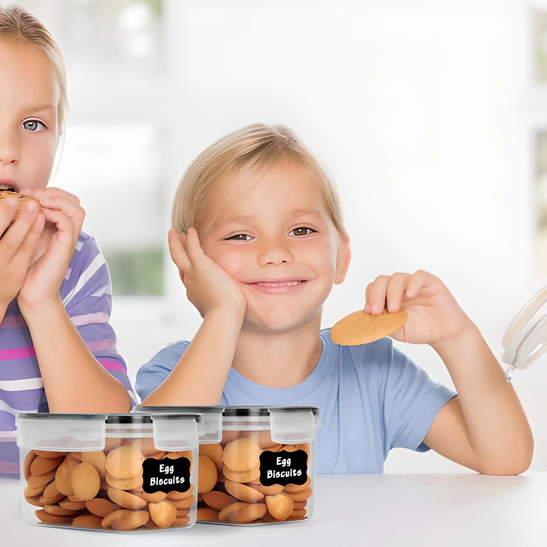 Boîtes de Rangement KitchenBox™ - Étiquetage et transparence pour une identification facile des aliments