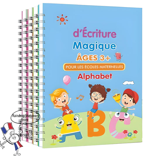 Pack 1 - 4 livres, 1 Stylo, 5 recharges - Idéal pour les débuts d'apprentissage