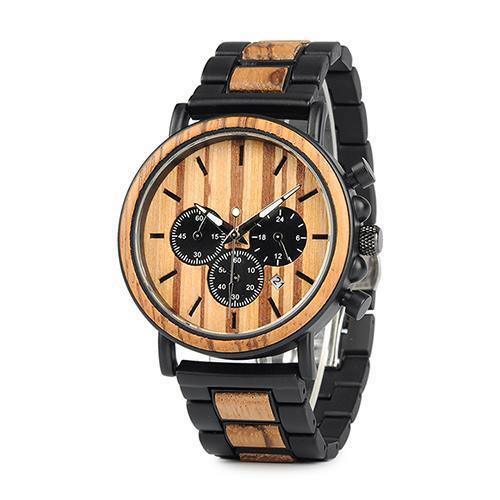 Montre mécanisme en bois noble - Robuste Aucaria - Le Grenier Parisien