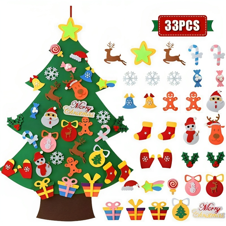 Sapin Montessori et les 33 pièces de décoration pour des fêtes créatives et éducatives