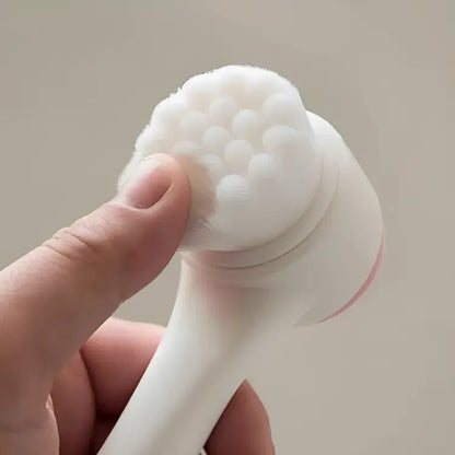 Brosse de massage 3D pour le visage - Côté silicone exfoliant