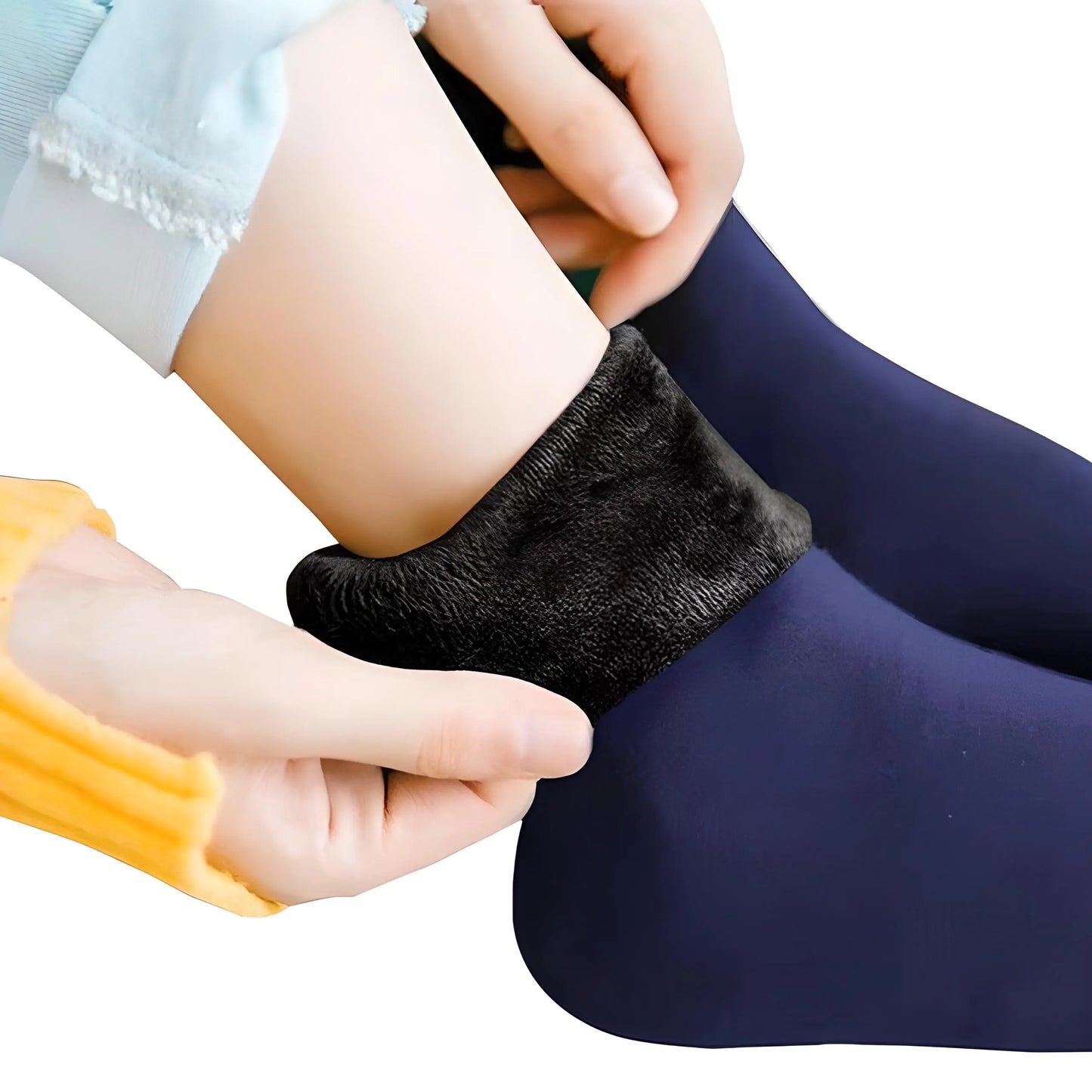 Chaussettes épaisses thermiques - Vue générale Bleu