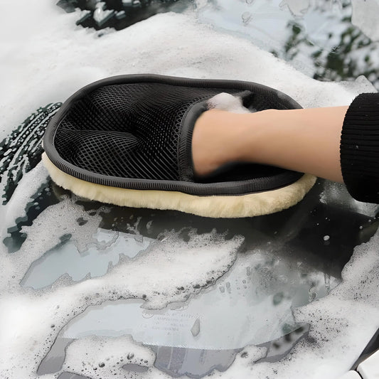 Gants de lavage UltraGlow™ en laine épaisse, fabriqués à partir d'un matériau doux en imitation cachemire pour une expérience de lavage incomparable